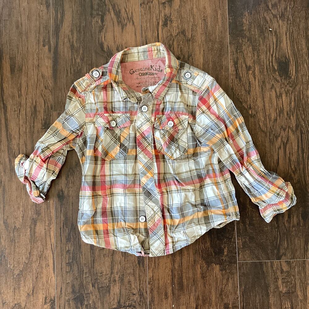 Oshkosh Plaid Utility Button Down